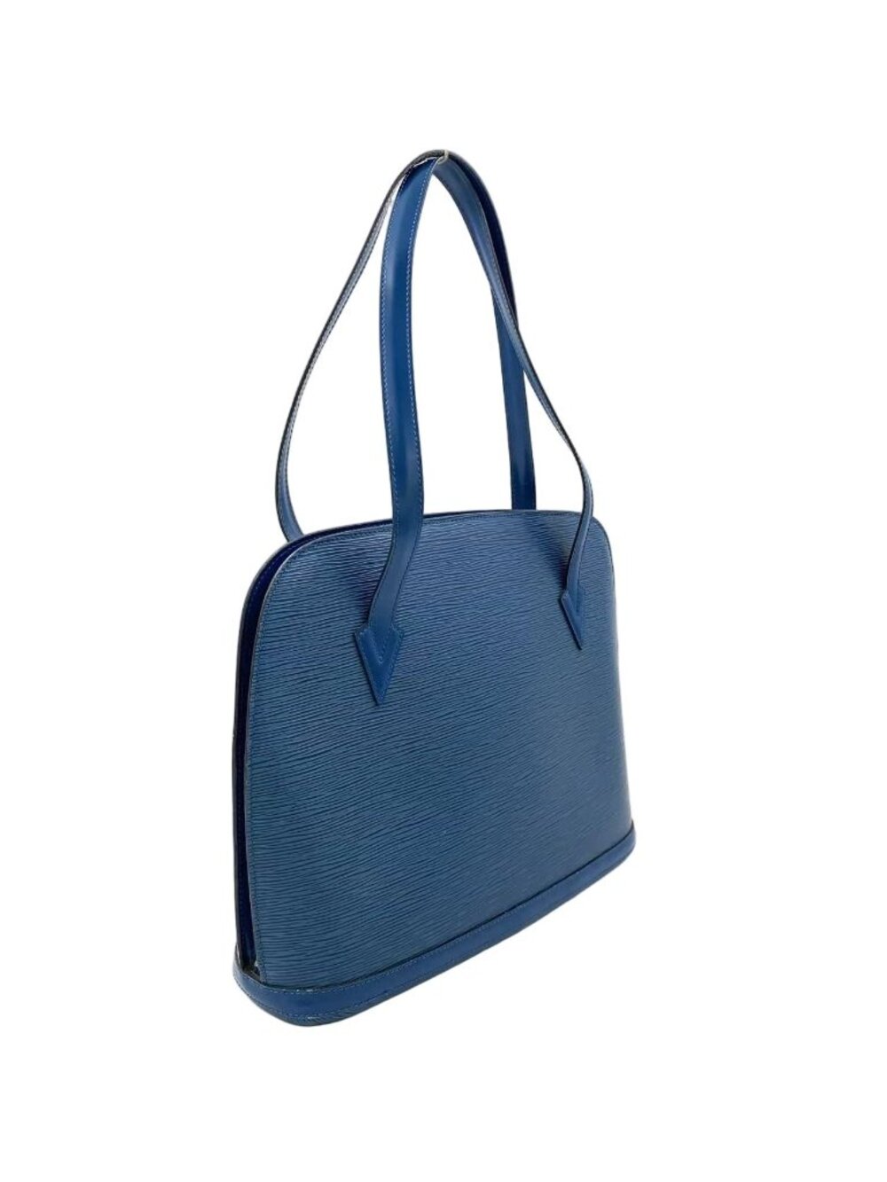 Louis Vuitton Sac Epi Toledo Blue Leather Tote Gold - Picture 2 of 15